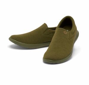 MERINOS Olive Green Slip on Shoes-10